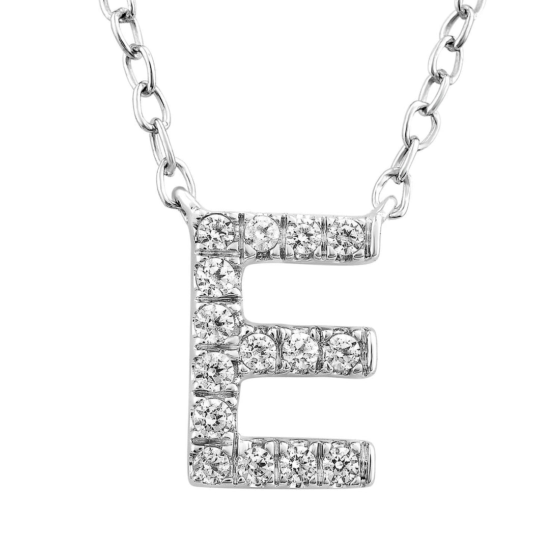 9CT DIAMOND INITIAL NECKLACE