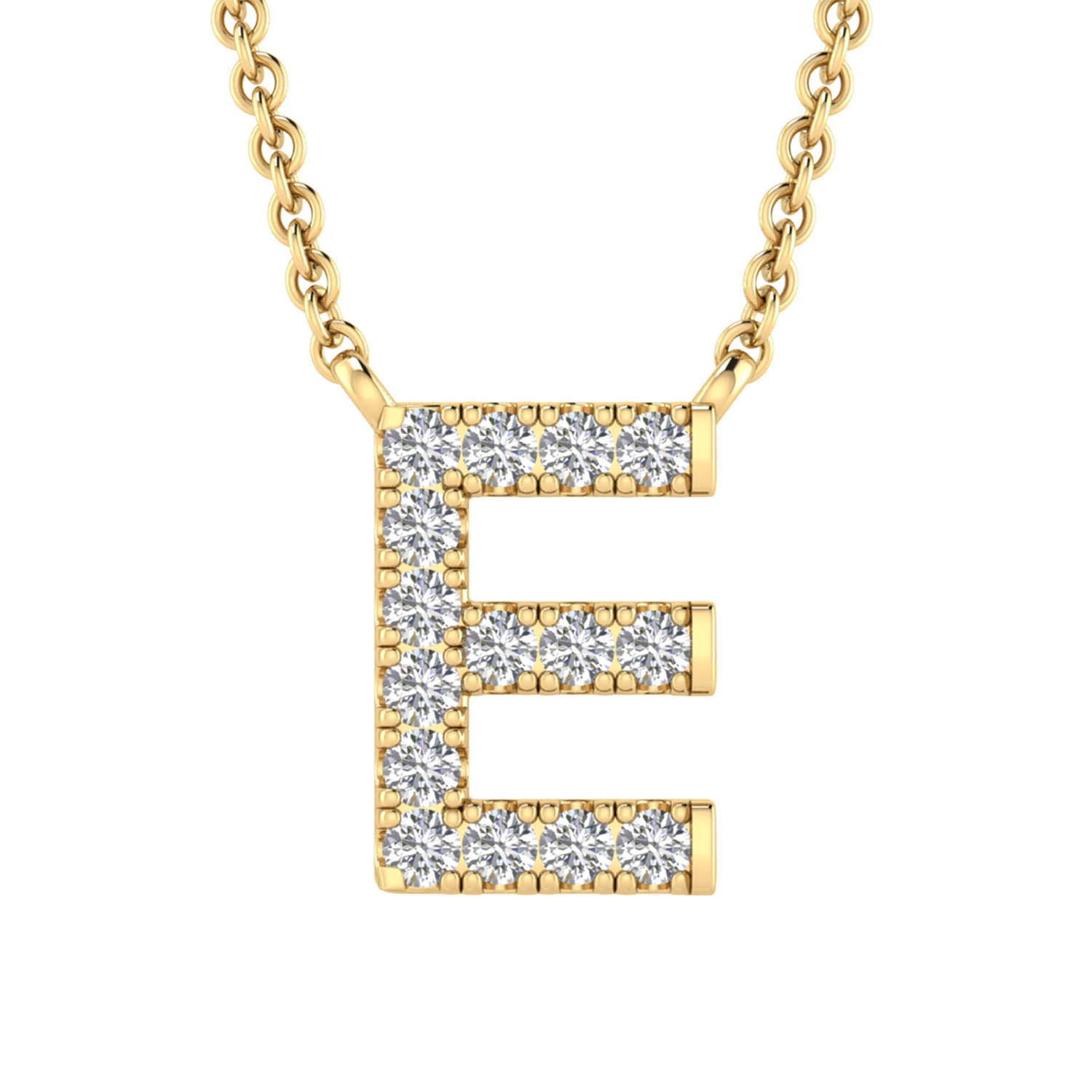 9CT DIAMOND INITIAL NECKLACE