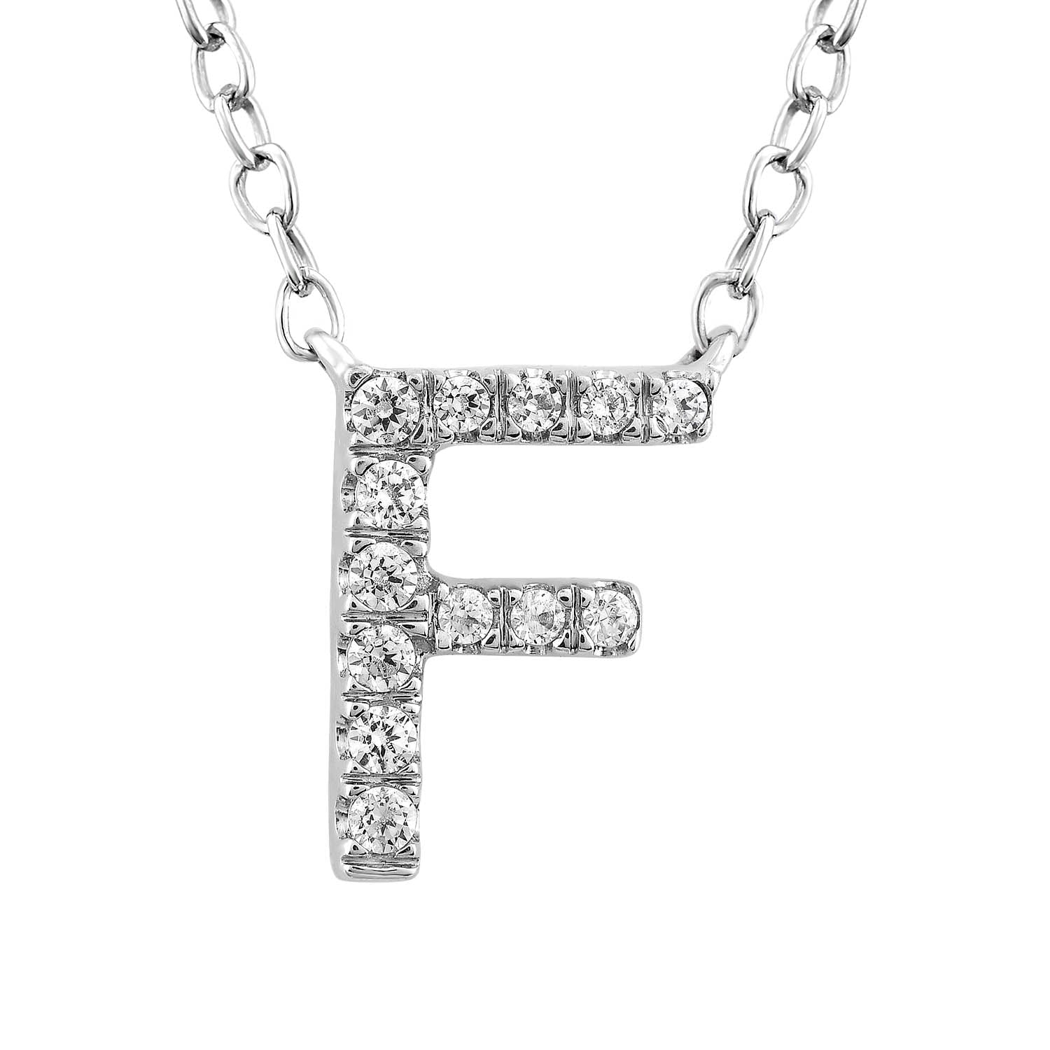 9CT DIAMOND INITIAL NECKLACE