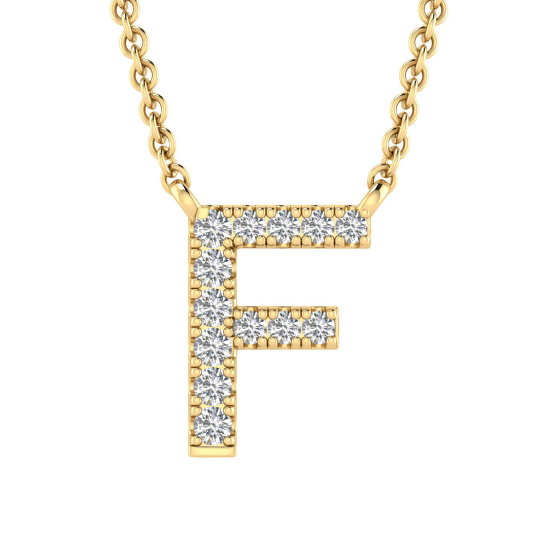 9CT DIAMOND INITIAL NECKLACE