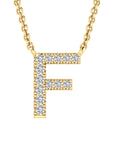 9CT DIAMOND INITIAL NECKLACE