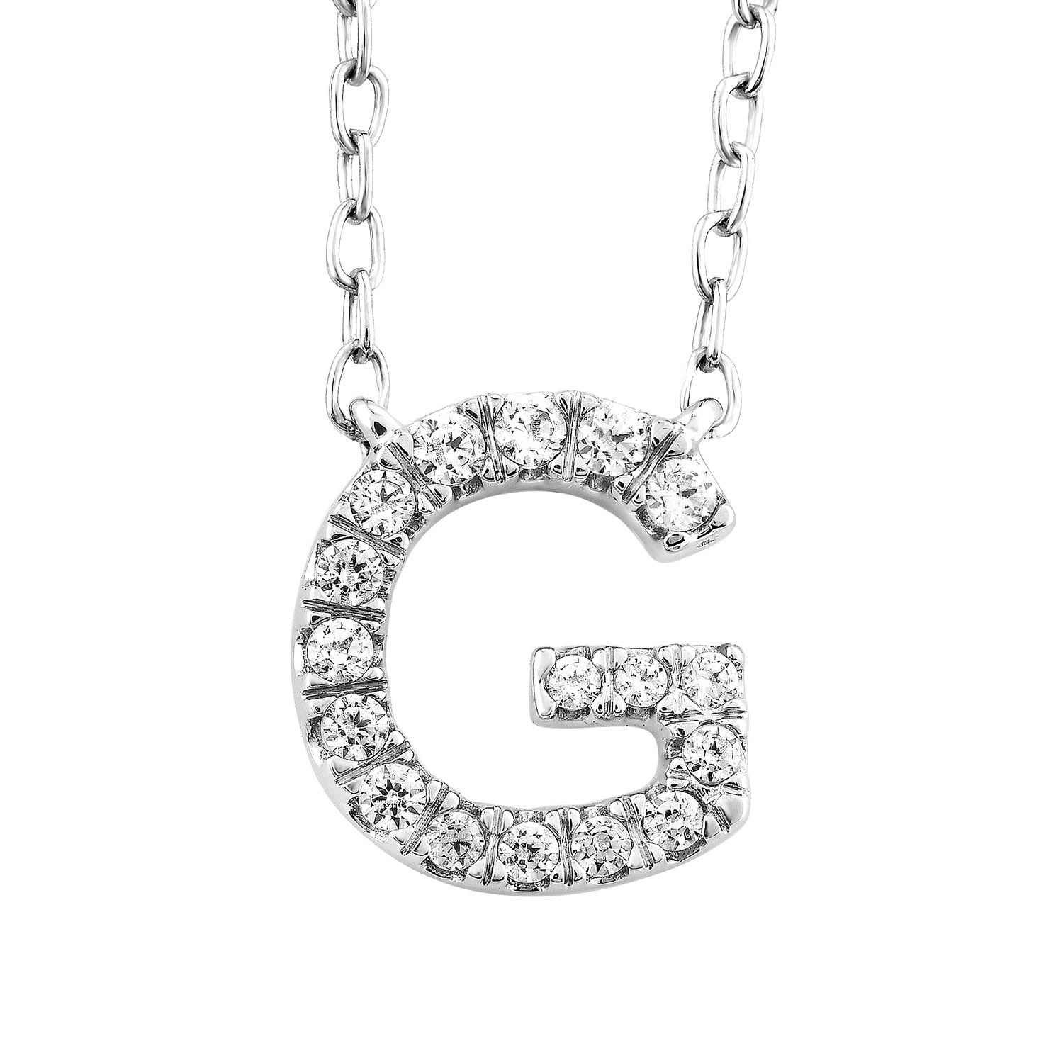 9CT DIAMOND INITIAL NECKLACE