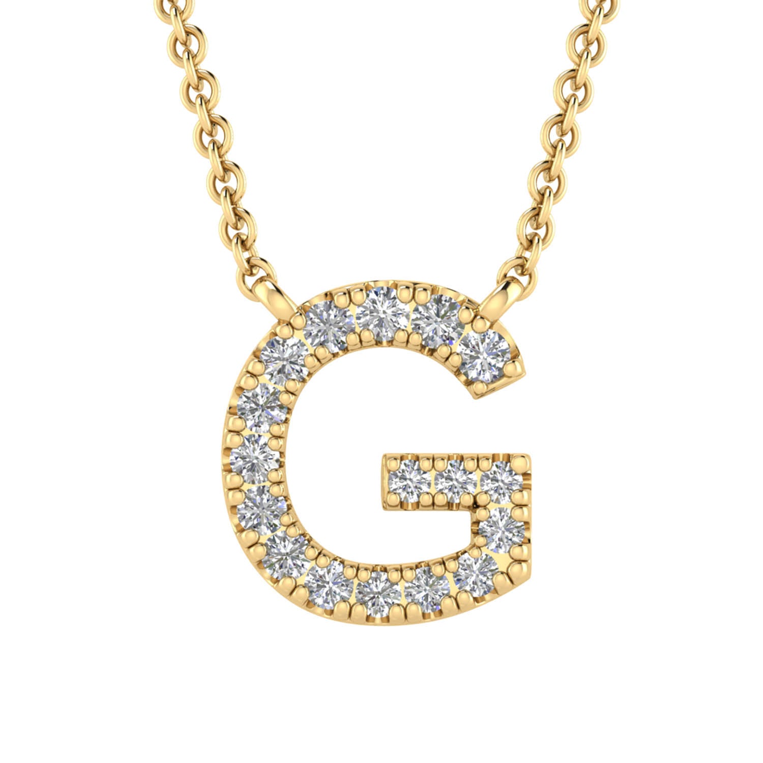 9CT DIAMOND INITIAL NECKLACE