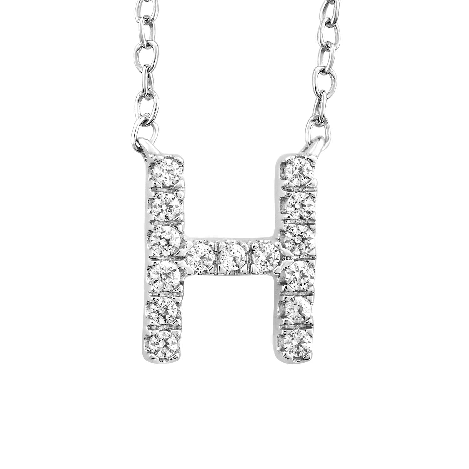 9CT DIAMOND INITIAL NECKLACE