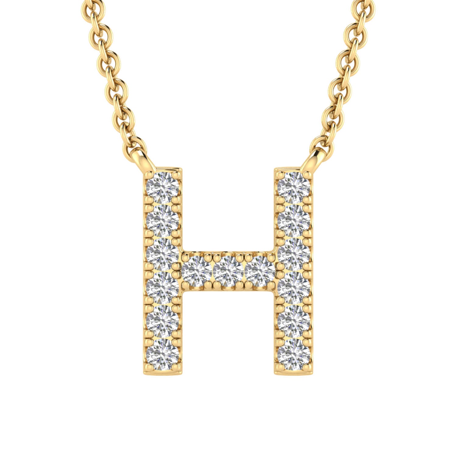 9CT DIAMOND INITIAL NECKLACE