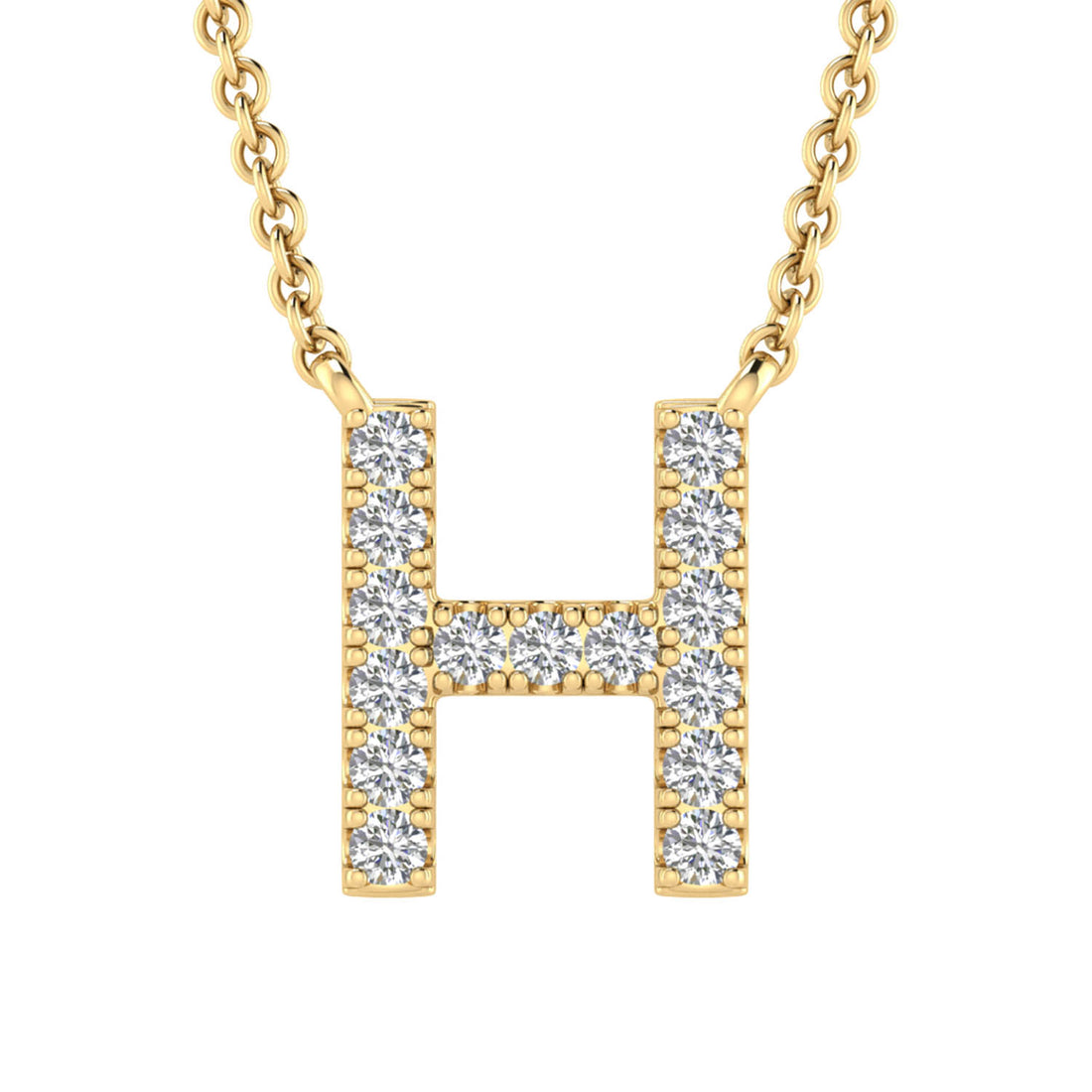 9CT DIAMOND INITIAL NECKLACE