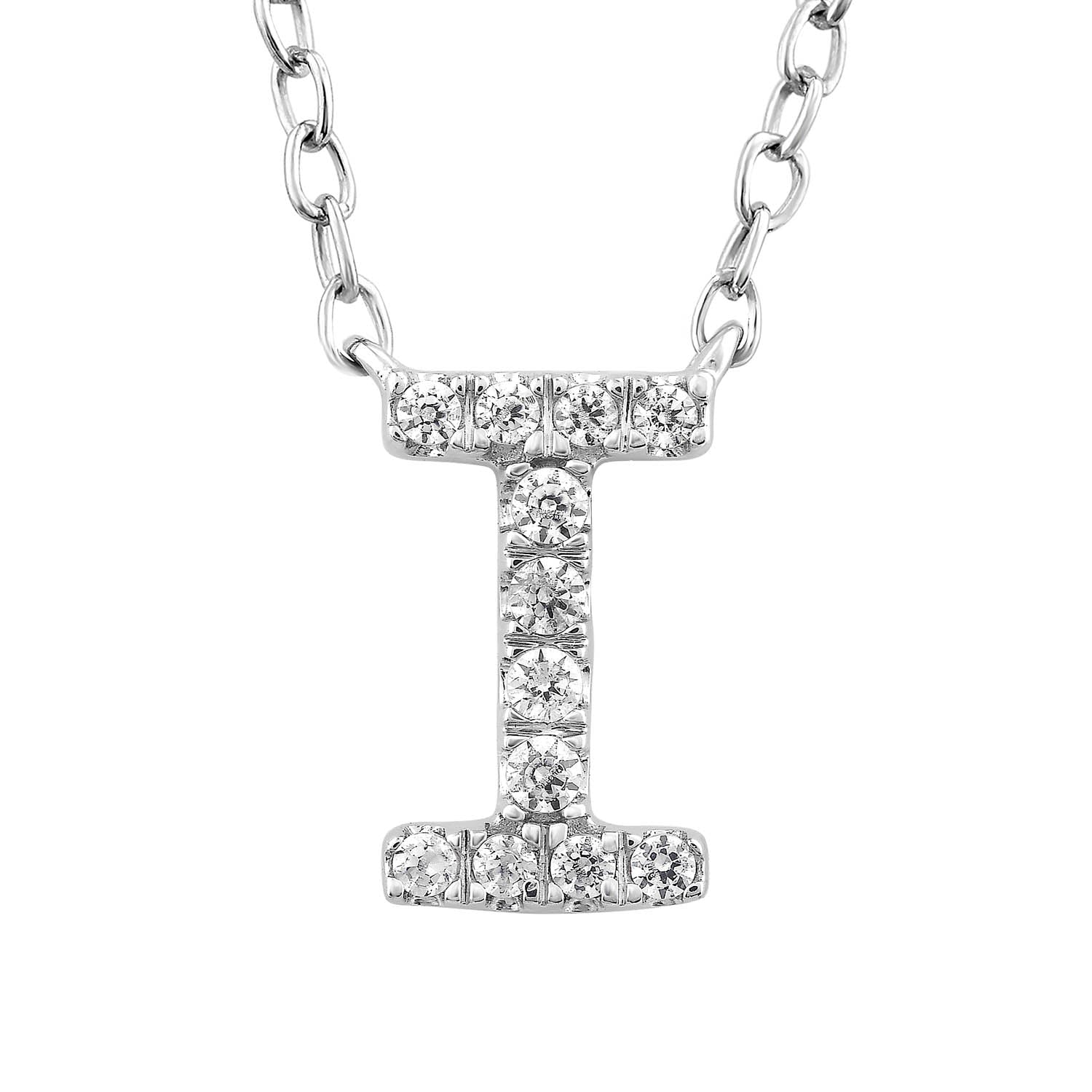 9CT DIAMOND INITIAL NECKLACE