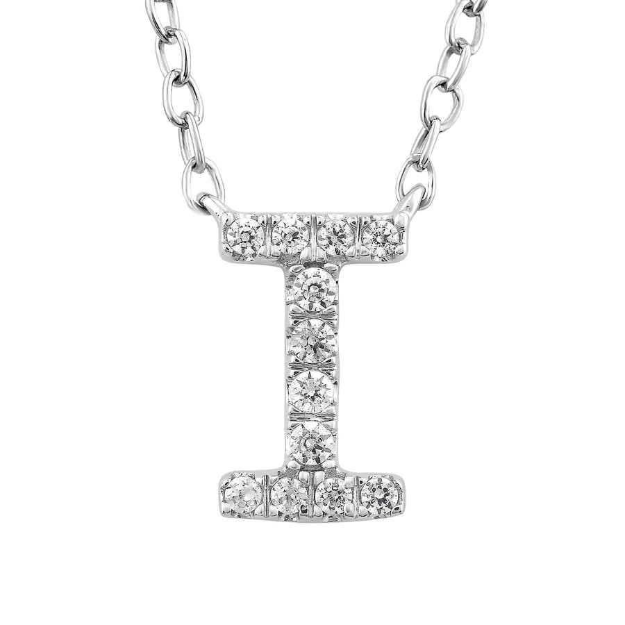 9CT DIAMOND INITIAL NECKLACE