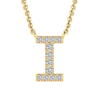 9CT DIAMOND INITIAL NECKLACE