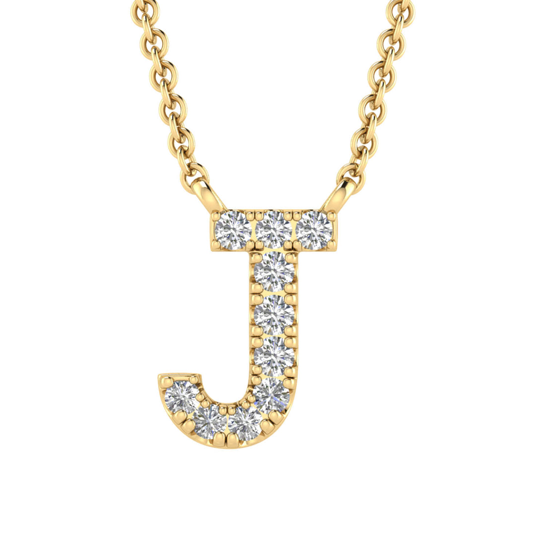 9CT DIAMOND INITIAL NECKLACE