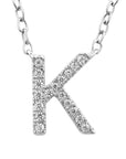 9CT DIAMOND INITIAL NECKLACE