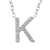 9CT DIAMOND INITIAL NECKLACE