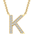 9CT DIAMOND INITIAL NECKLACE