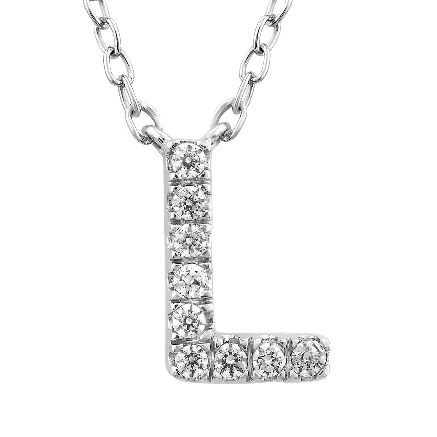 9CT DIAMOND INITIAL NECKLACE