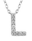 9CT DIAMOND INITIAL NECKLACE