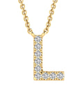 9CT DIAMOND INITIAL NECKLACE