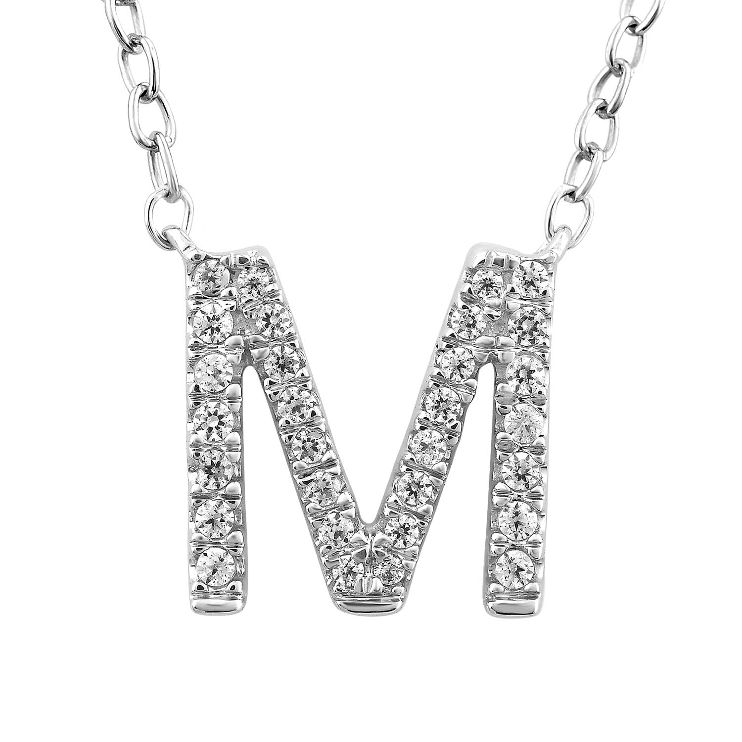 9CT DIAMOND INITIAL NECKLACE