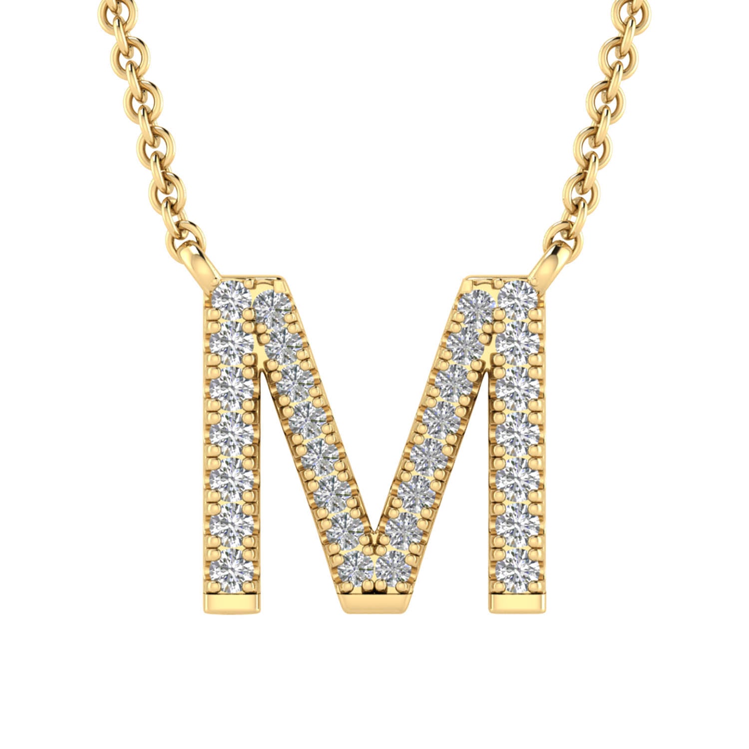 9CT DIAMOND INITIAL NECKLACE