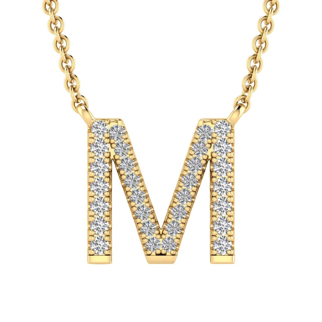 9CT DIAMOND INITIAL NECKLACE