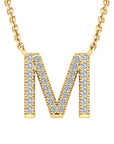 9CT DIAMOND INITIAL NECKLACE