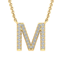 9CT DIAMOND INITIAL NECKLACE