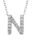 9CT DIAMOND INITIAL NECKLACE