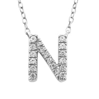 9CT DIAMOND INITIAL NECKLACE