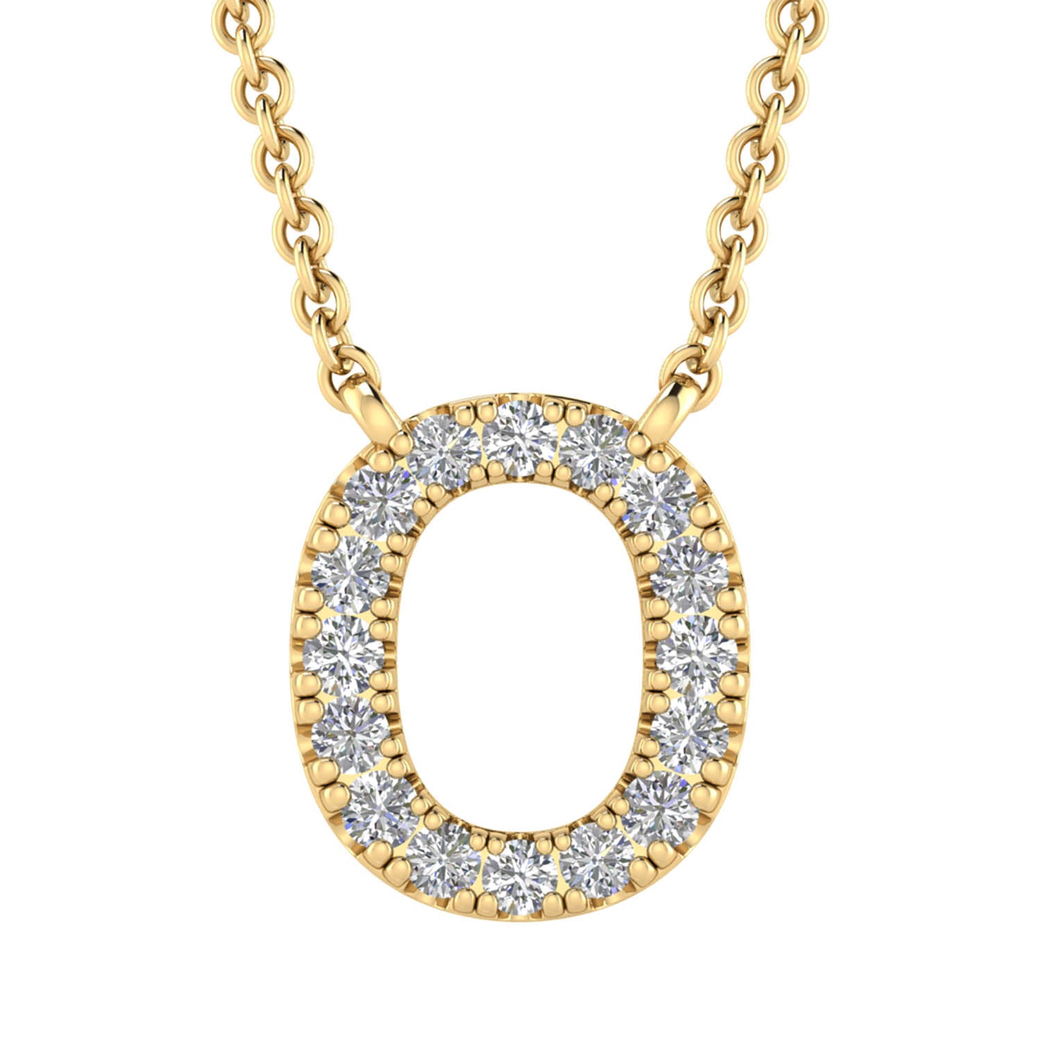 9CT DIAMOND INITIAL NECKLACE