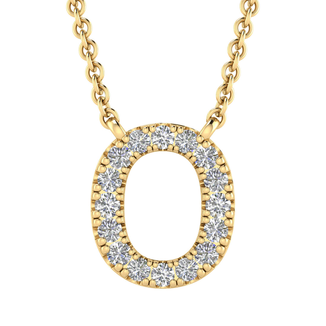 9CT DIAMOND INITIAL NECKLACE