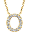 9CT DIAMOND INITIAL NECKLACE