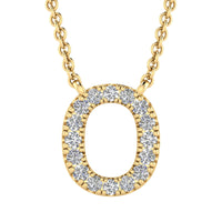 9CT DIAMOND INITIAL NECKLACE