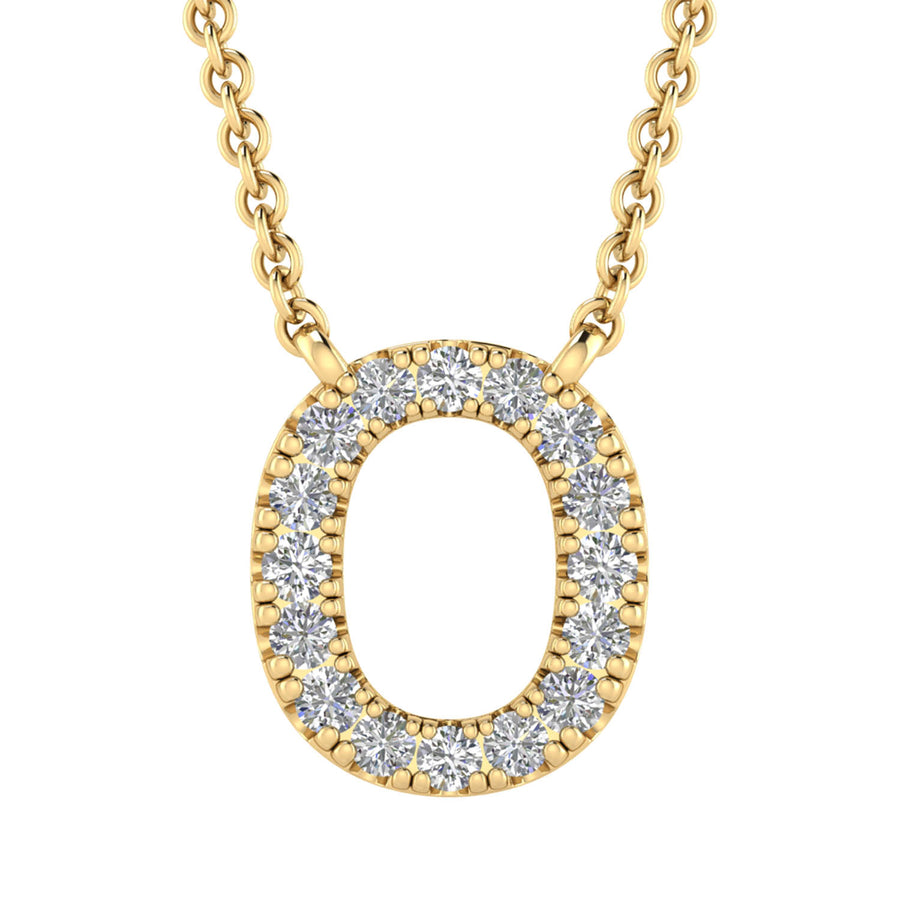 9CT DIAMOND INITIAL NECKLACE