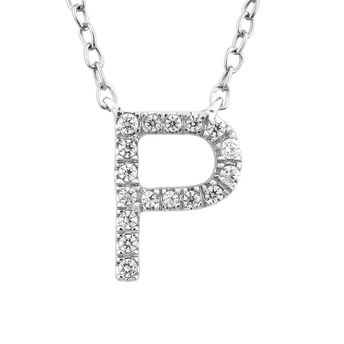 9CT DIAMOND INITIAL NECKLACE