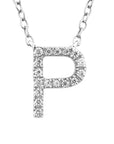 9CT DIAMOND INITIAL NECKLACE