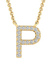 9CT DIAMOND INITIAL NECKLACE