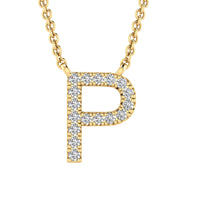 9CT DIAMOND INITIAL NECKLACE