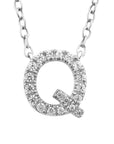 9CT DIAMOND INITIAL NECKLACE