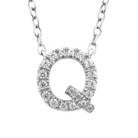 9CT DIAMOND INITIAL NECKLACE