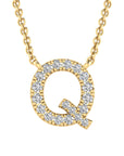 9CT DIAMOND INITIAL NECKLACE