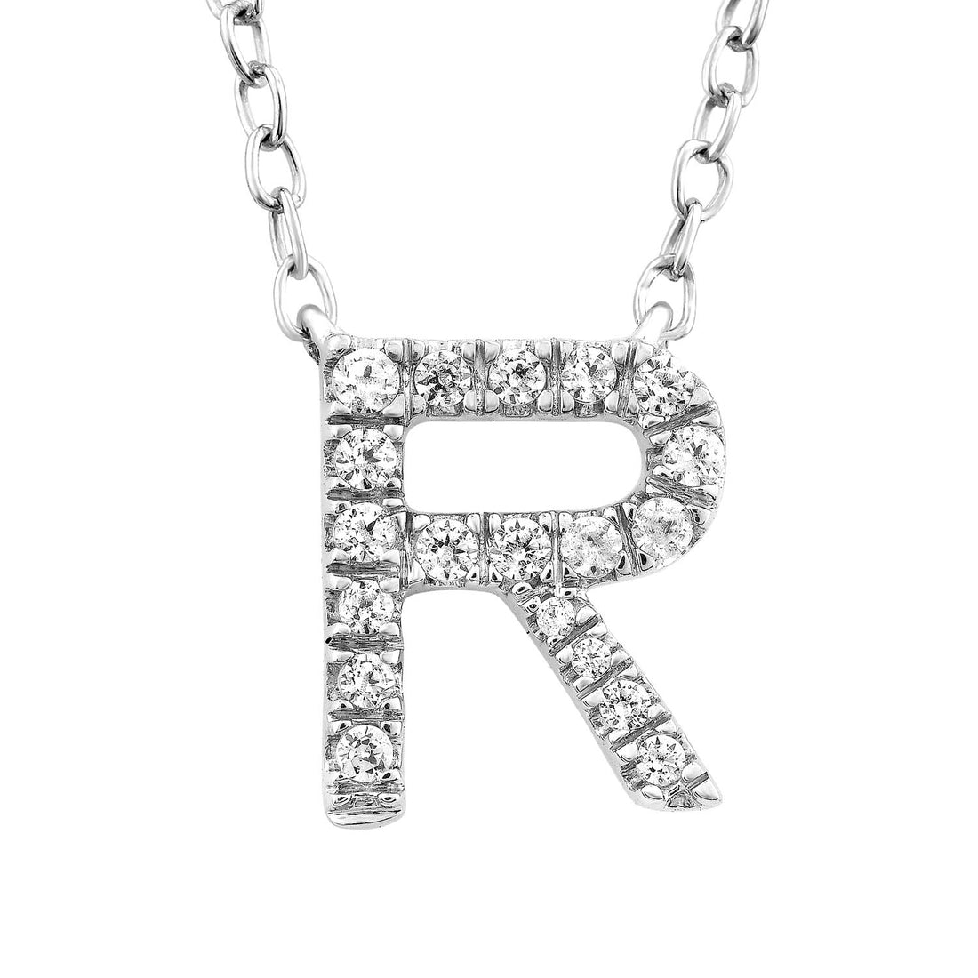 9CT DIAMOND INITIAL NECKLACE