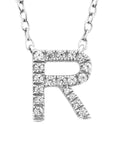 9CT DIAMOND INITIAL NECKLACE