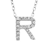 9CT DIAMOND INITIAL NECKLACE