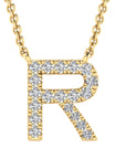 9CT DIAMOND INITIAL NECKLACE