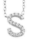 9CT DIAMOND INITIAL NECKLACE