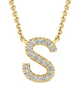 9CT DIAMOND INITIAL NECKLACE