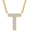 9CT DIAMOND INITIAL NECKLACE