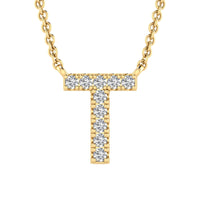 9CT DIAMOND INITIAL NECKLACE