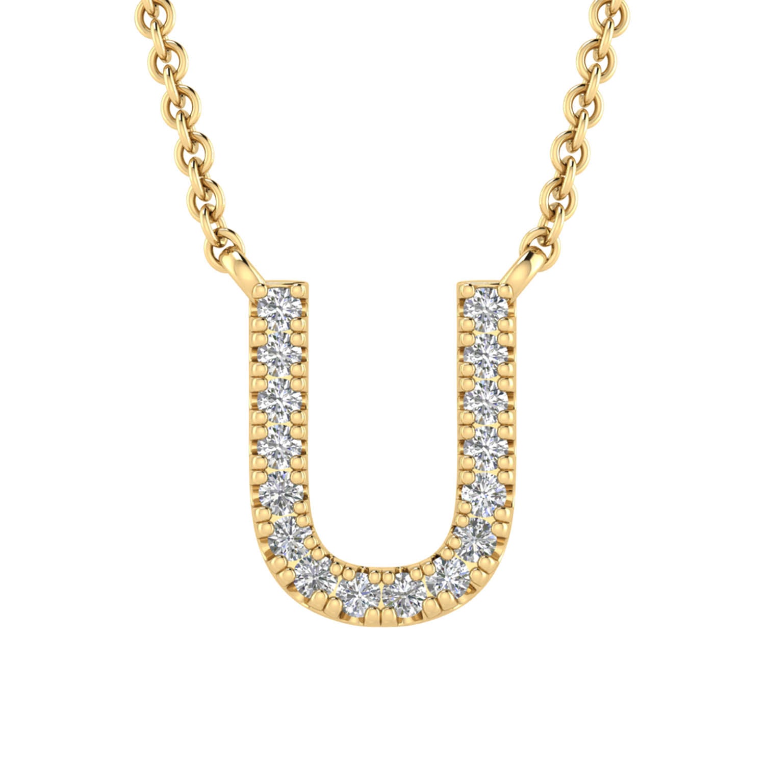 9CT DIAMOND INITIAL NECKLACE