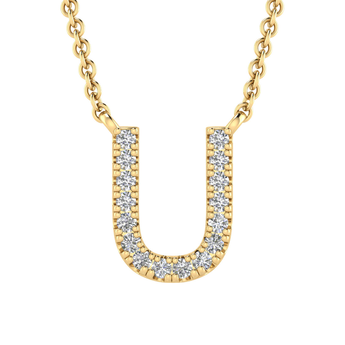 9CT DIAMOND INITIAL NECKLACE