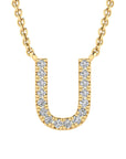 9CT DIAMOND INITIAL NECKLACE